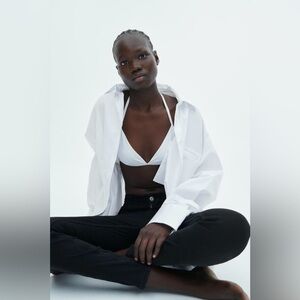 NWT ZARA High Rise Ankle Length Black Jeans. Size 2